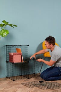 Trådhylle med multifunksjon, 4 kuber