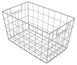 Trådkurv i beige metall