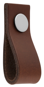 Läderknopp Ari brunt, 65 mm

