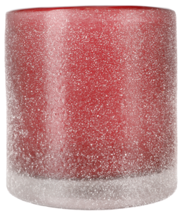 Lyslykt i frostet glass, rød