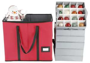 Förvaring julkulor – stor låda med lock och dragkedja