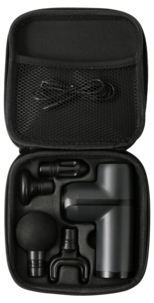 Massagepistol mini med 4 massagehuvuden