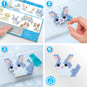 Aquabeads Pretty Pets Lemmikkieläimet, 530 vesihelmeä, yli 4-vuotiaille