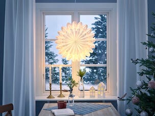 Northlight adventsstjerne i papir, hvit, 50 cm