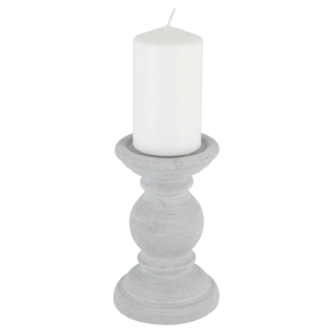 Kynttilänjalka kruunu- ja pöytäkynttilöille, harmaa