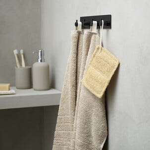 Itsekiinnittyvä koukkulista, 4 koukkua, musta