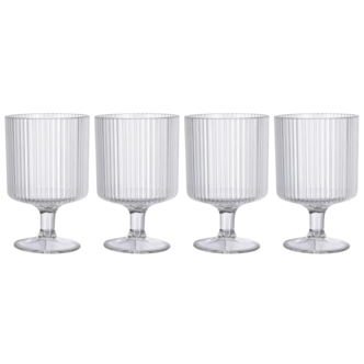 Vinglass i plast 23 cl, stablebare, 4-pakning