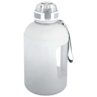 Vattenflaska 2,2 liter, pip och måttskala, grå