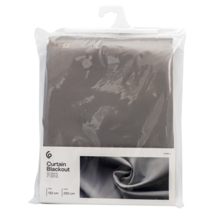 Mörkläggande gardin Blackout, ljusgrå, 1-pack