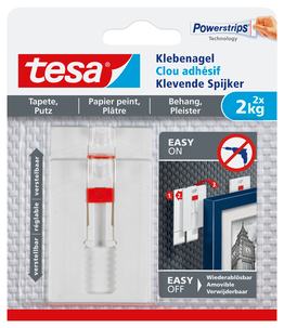 Självhäftande spikar Tesa, vita