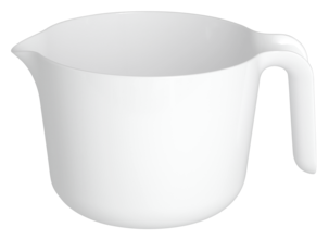 Pieni vatkauskulho muovia, valkoinen, 0,8 litraa