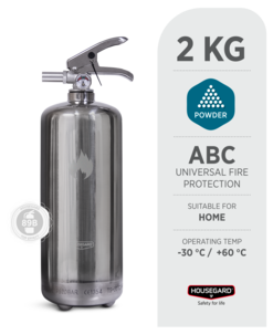 Housegard Steel liten brandsläckare 2 kg