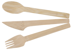 Kertakäyttöaterimet bambu, 18 kpl