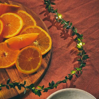 Ljusslinga gröna blad, batteri, inomhus, 3 m