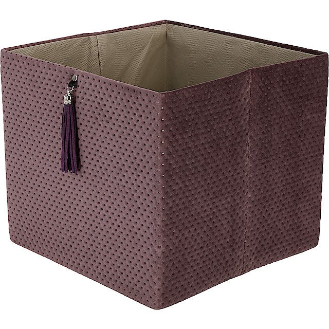 Förvaringslåda kvadrat, sammet | Clas Ohlson