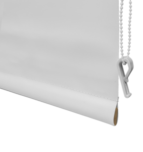 Mörkläggande rullgardin, skruvfri med kulkedja, vit