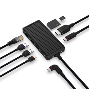 Unisynk USB-C hub for laptop, 8 porter