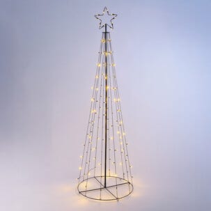 Gran med ljusslingor LED, 191 cm