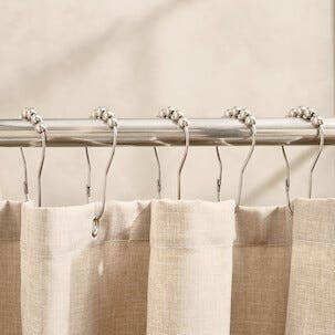 Dusjforhengsringer krom, 12 stykker