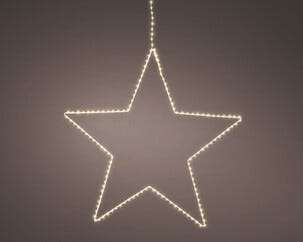 LED-lysstjerne med timer, utendørs, 38 cm