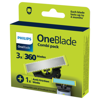 Philips OneBlade Combi Pack blader, 4-pakning