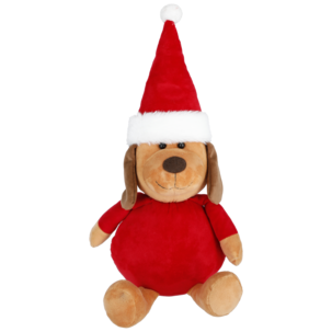 Hund i julgran, julfigur i tyg, 47 cm