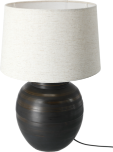Northlight Elvira bordslampa med keramikfot, 52,5 cm