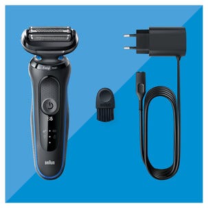 Braun Series 5 51-B1000s blå, rakapparat Wet & Dry
