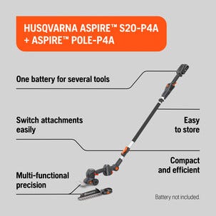 Husqvarna teleskopskaft till Aspire P5 och S20
