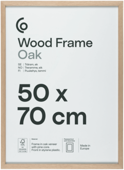 Fotoramme av FSC-merket tre på 50 x 70 cm
