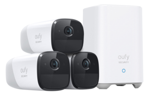 EufyCam 2 Pro Kit, 3 overvåkningskameraer, 1 HomeBase