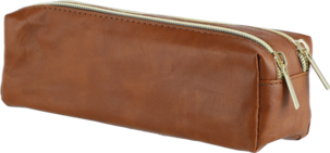 Pennal i skinnimitasjon med doble rom, voksen og barn