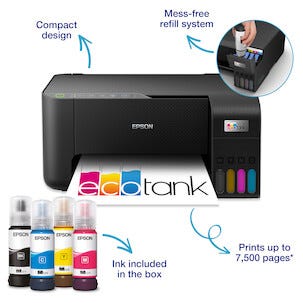 Epson EcoTank ET-2864 blekkskriver med blekk