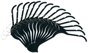 Klädgalgar med flossad yta