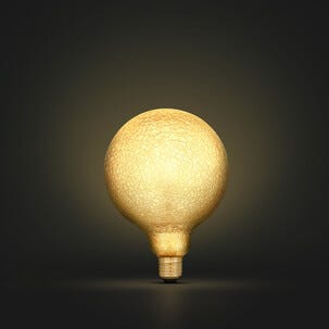 Dimbar globlampa LED E27 krakelerad 125 mm