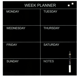 Naga magnetisk glasstavle, ukeoversikt
