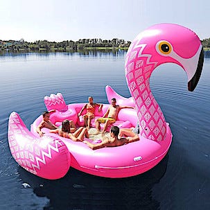 Uppblåsbar flotte Mega Flamingo