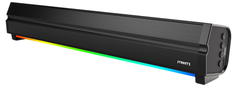 Streetz SB100 soundbar, Bluetooth och RGB, laddbar