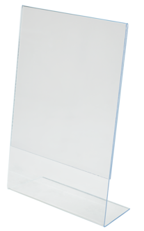 Skyltställ bord, vinklat