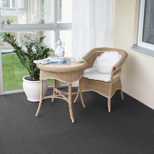 HestraPlattan Floorcy Antracit Recycled Lattiaritilä, 11 kpl