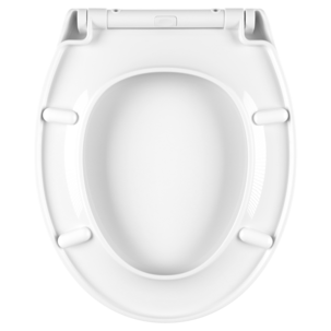 Pehmeästi sulkeutuva WC-istuimen kansi, yleismalli, muovi, valkoinen