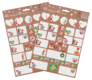 Til-/fraetiketter, 40 stk