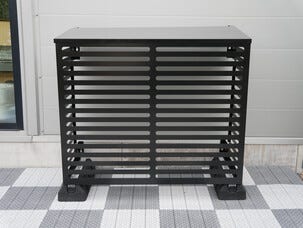 Varmepumpebeskytter svart utendørs, 100 x 80 x 50 cm