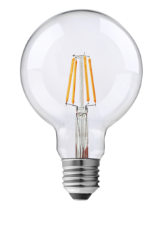 Dimbar dekorationslampa LED Glob Klar E27 Northlight