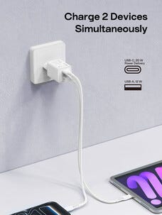 Laturi USB-C ja USB-A GaN, 32 W