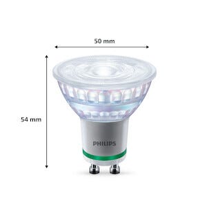 Varmvit LED-lampa spot GU10 2,1 W, Philips Ultra Efficient