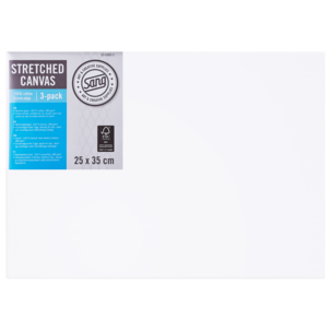 Målarduk, canvas med ram, bomull, Sang, 3-pack