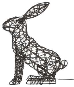 Kanin med LED-lys 40 cm, innendørs eller utendørs