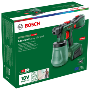 Bosch AdvancedSpray 18V-500 färgspruta, batteri