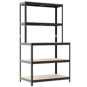 Förvaringshylla med arbetsbänk, 100 x 30 x 180 cm